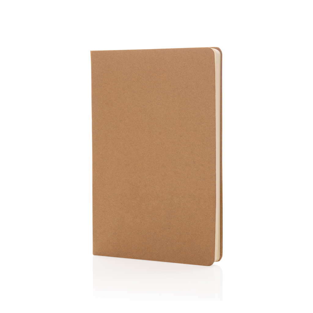 Carnet publicitaire A5 rigide en carton certifié Ecosoft_Marron