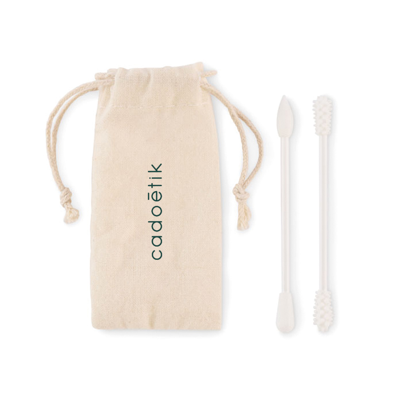 Lot de 2 cotons-tiges réutilisables avec pochette Bogie_1