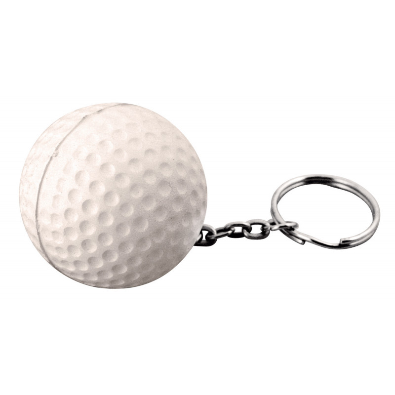 Porte-clés balle anti-stress Sport_Blanc