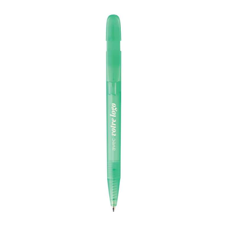 Stylo bille en plastique recyclé certifié Devin Clear_03