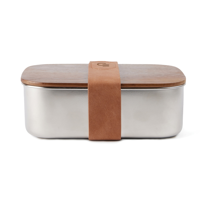 Lunch box en inox recyclé et bois certifiés Vinga Ciro _1