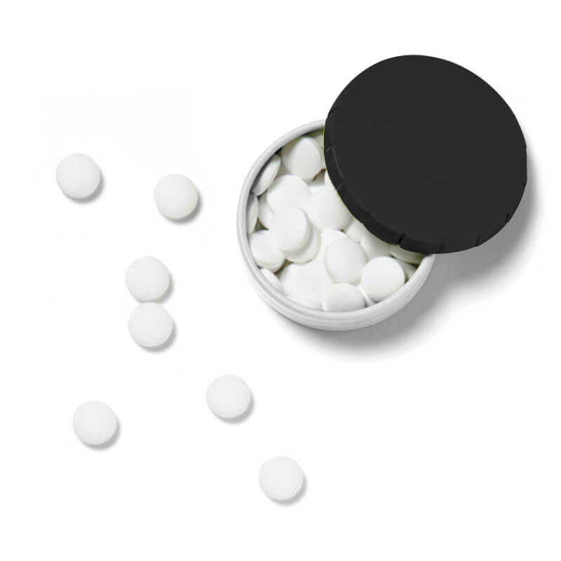 Boîte bonbons clic clac de pastilles menthe personnalisable