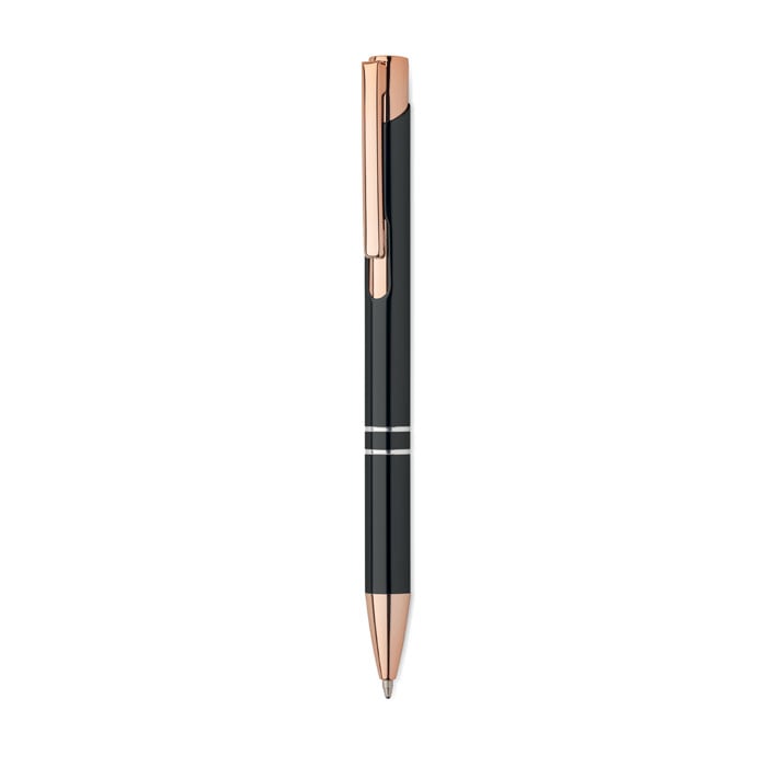 Stylo bille en aluminium recyclé Bern Rose_Noir