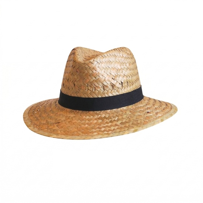 Chapeau publicitaire paille dorée Panama_01