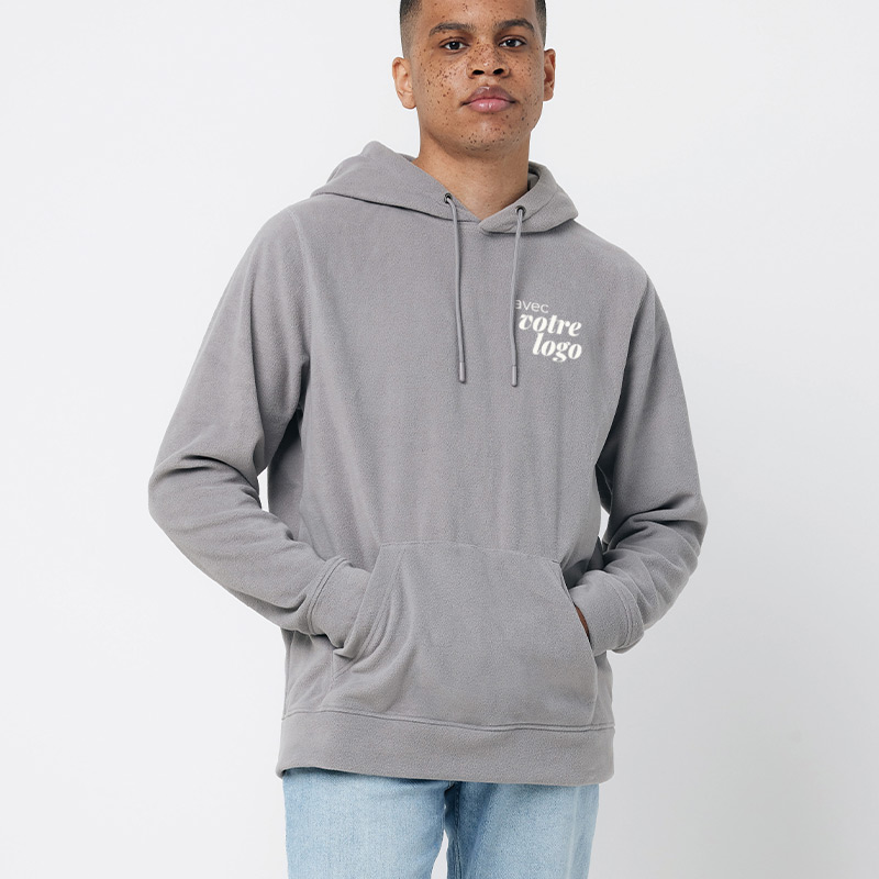 Sweat publicitaire polaire unisexe en polyester recyclé Iqoniq Trivor 240 g_00