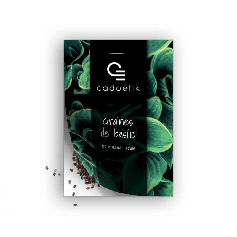 Sachet de graines publicitaire transparent avec cavalier