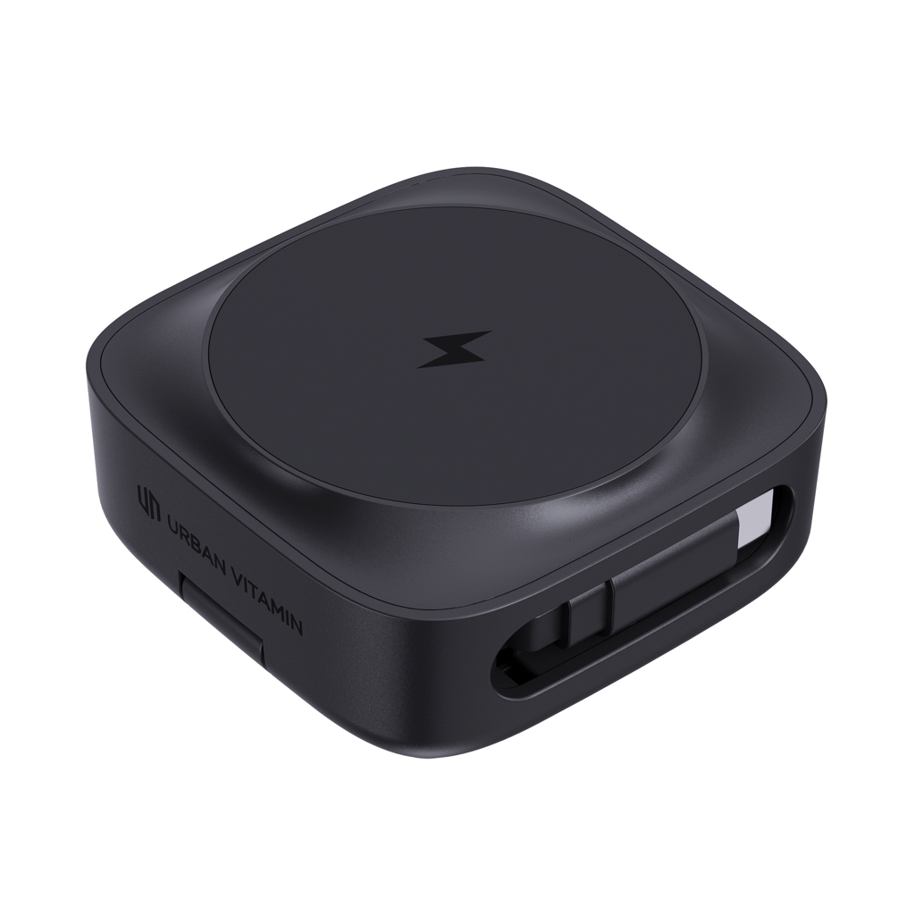 Chargeur rapide à induction magnétique 2 en 1 Urban Vitamin Golet 15 W_Noir
