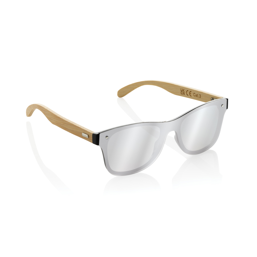 Lunettes de soleil en plastique recyclé et bambou certifiés Prism_Marron