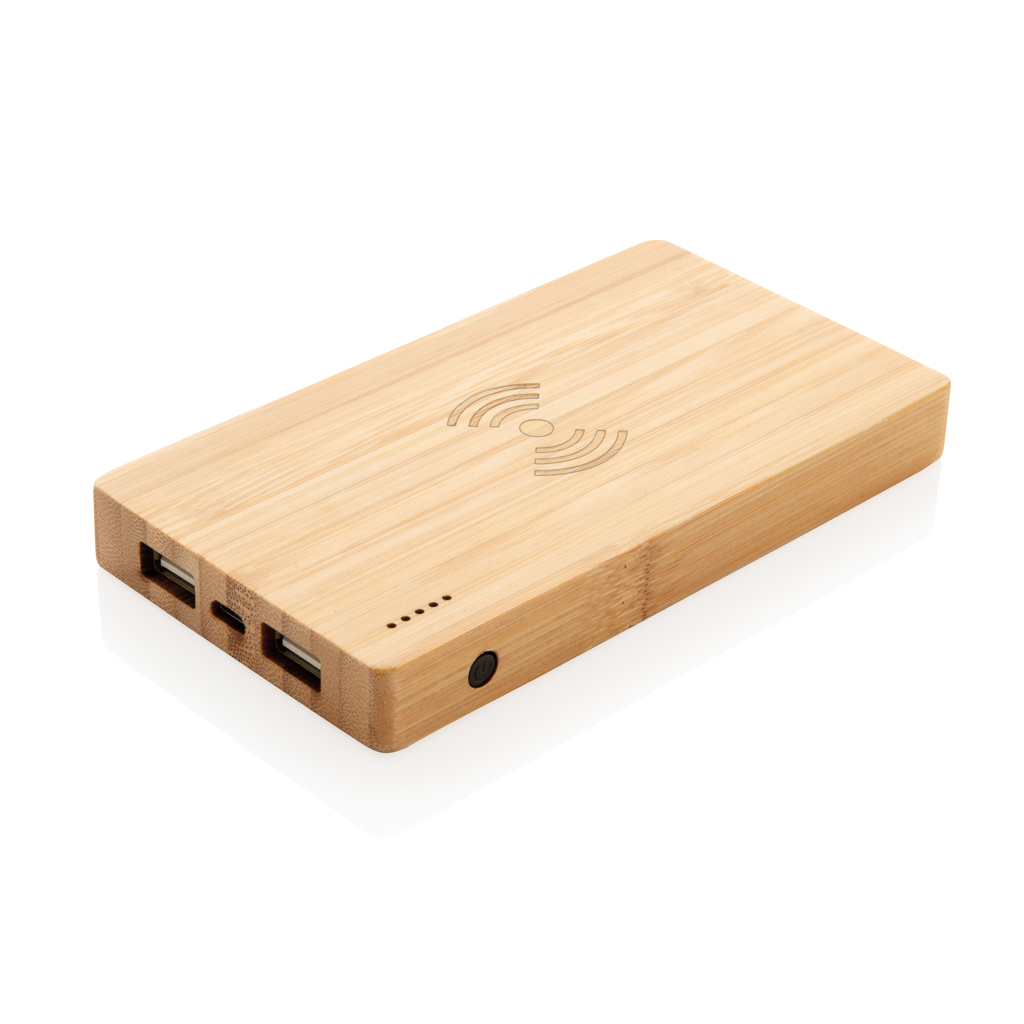Batterie externe à induction en bambou Radius 4000 mAh_Marron