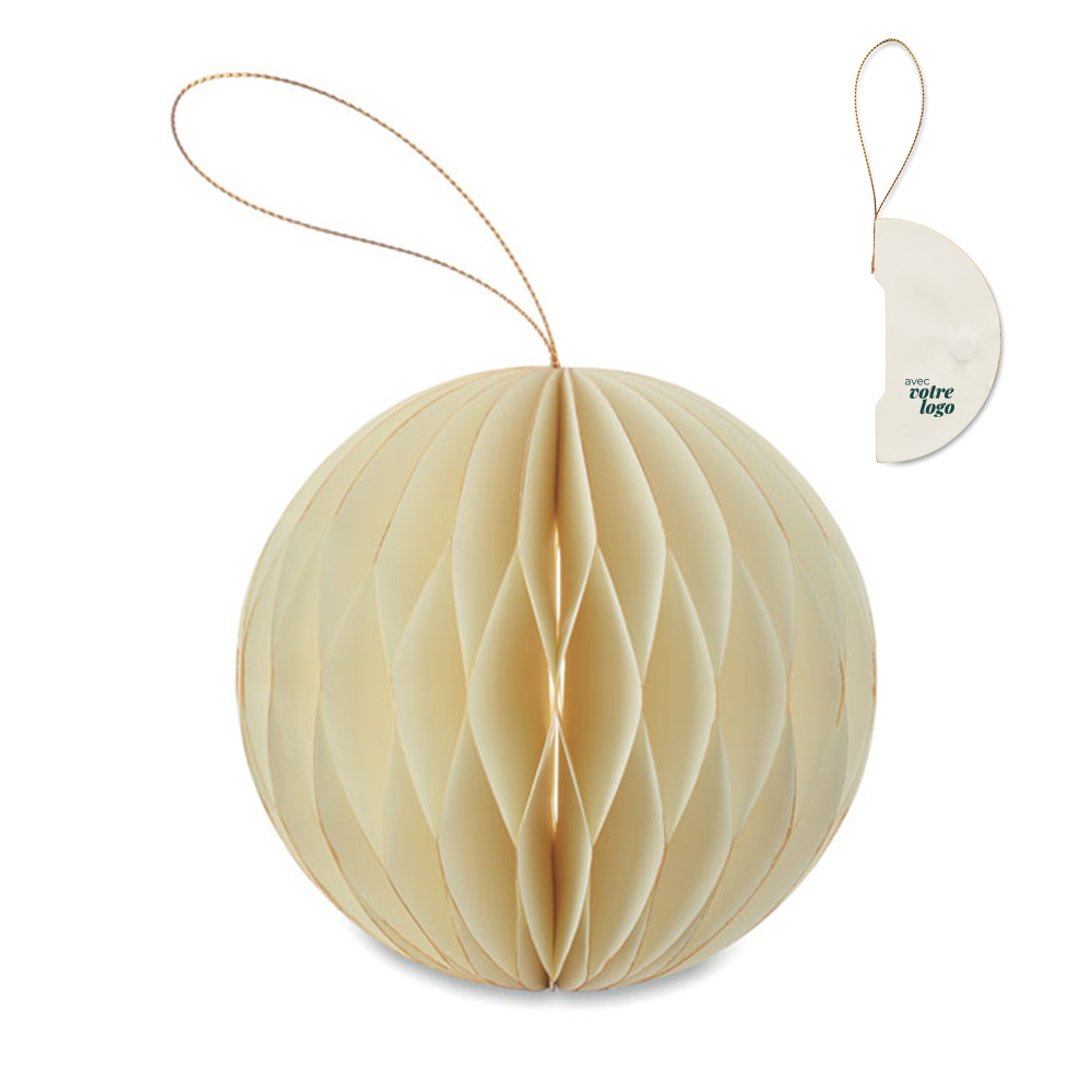 Boule de Noël en papier plié recyclé et certifié HarmoBauble_04