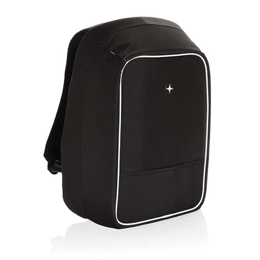 Sac à dos antivol en polyester recyclé rPET Swiss Peak Berne 10 L_Noir