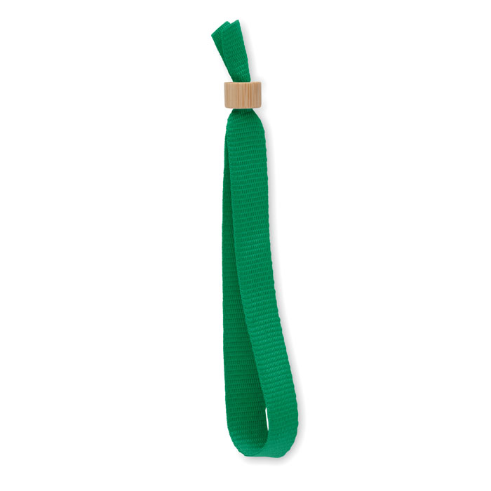 Bracelet en bambou et polyester recyclé rPET Fiesta _Vert