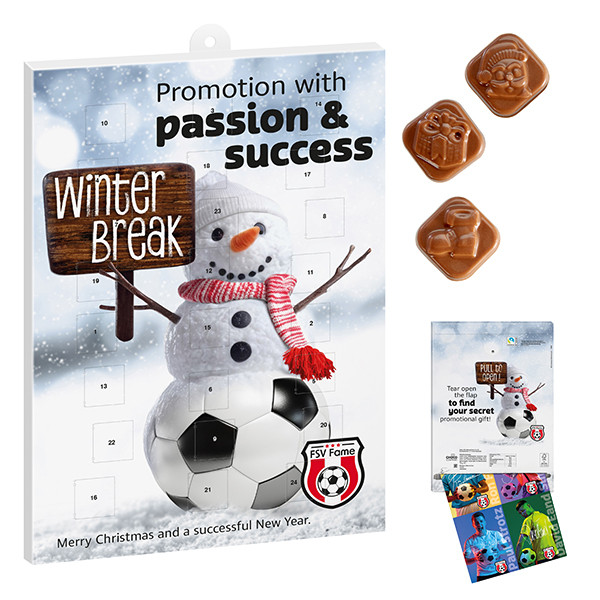 Calendrier de l'Avent avec encart personnalisé en carton certifié Choco_01