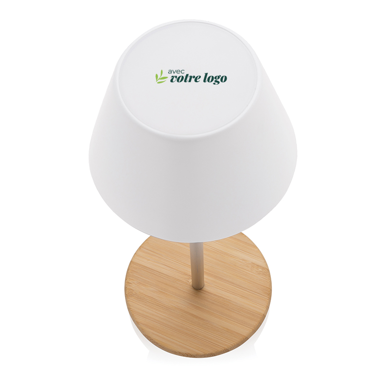 Lampe rechargeable en bambou et plastique recyclé certifiés Pure Glow_2