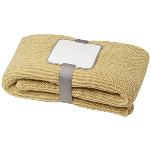 Couverture en polyester recyclé certifié Suzy 150 x 120 cm_Beige