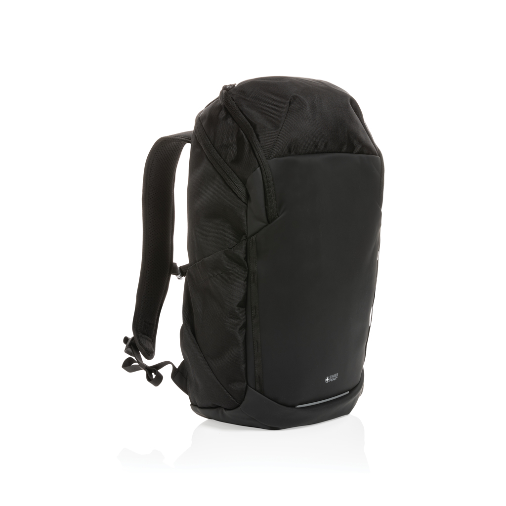 Sac à dos ordinateur 15,6" en polyester recyclé Swiss Peak Impact 19 L_Noir