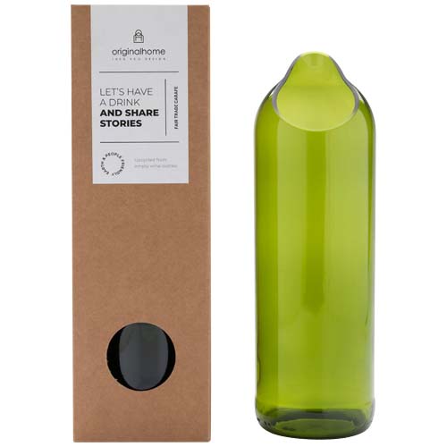 Carafe en verre de bouteille recyclée Originalhome 750 mL_Vert