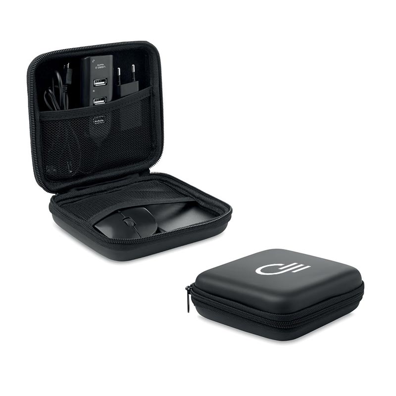 Set informatique publicitaire Powerset - Cadeau d'entreprise high-tech
