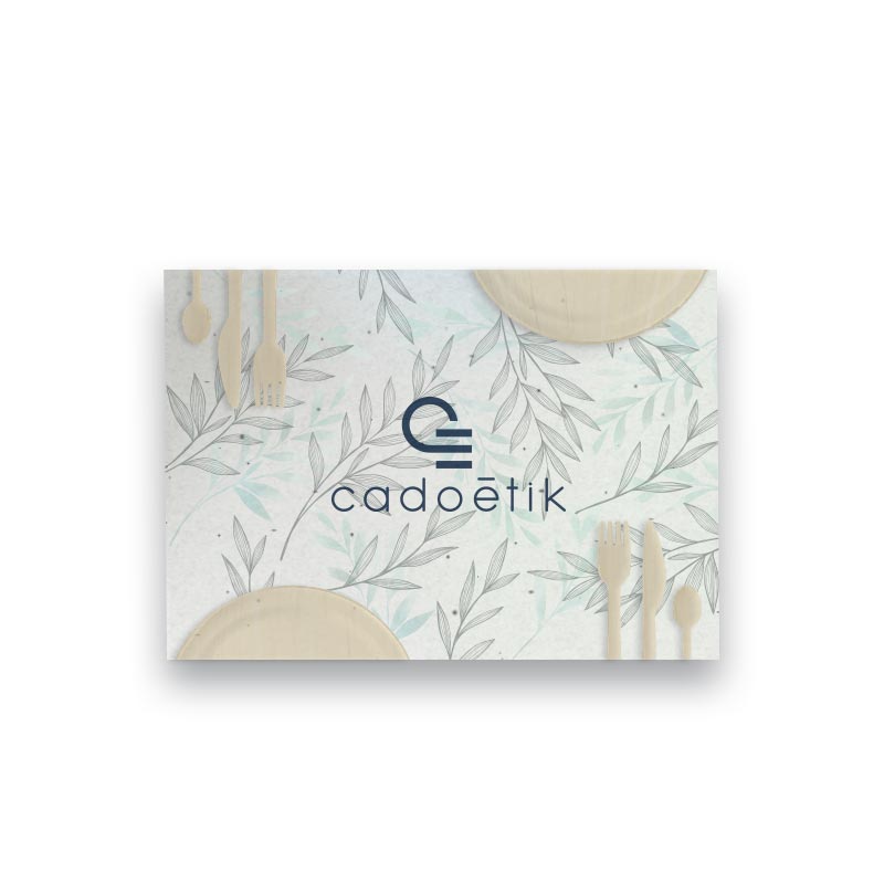Carte à planter personnalisable - Set de table à graines