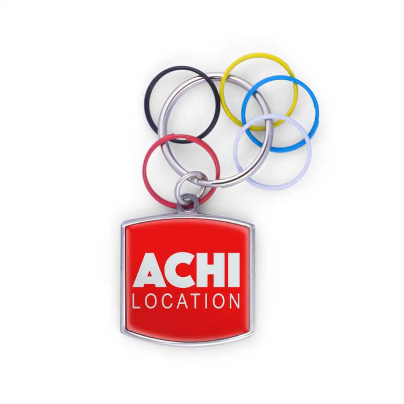 Porte-clés publicitaire en zamac Domilogis_01