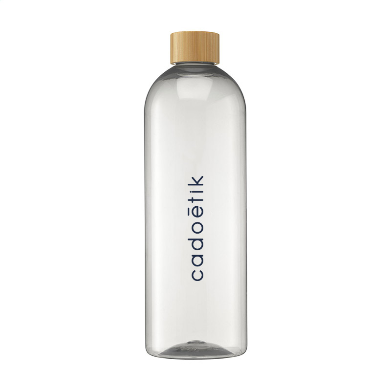 Gourde publicitaire en plastique recyclé rPET et bambou Belgato 750 mL_Couleur standard