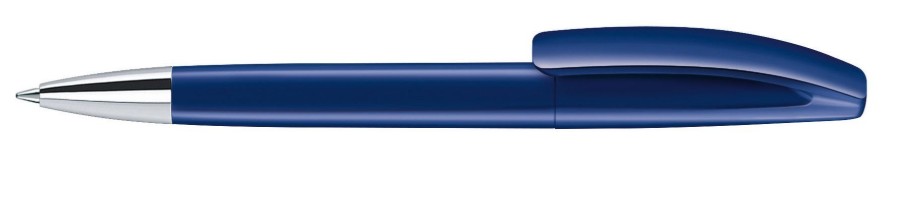 Stylo bille Senator® Bridge Polished Pointe Métal_Bleu foncé