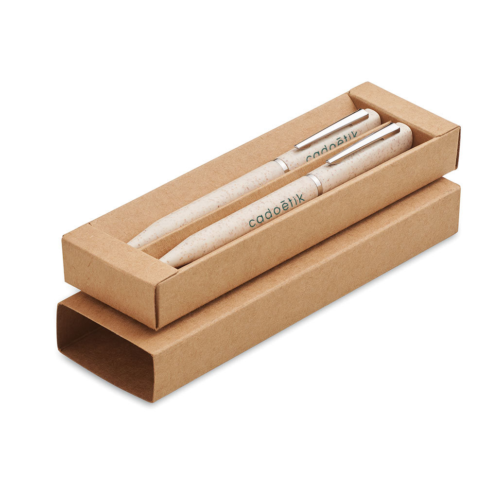 Parure de stylos en paille de blé Peat_01