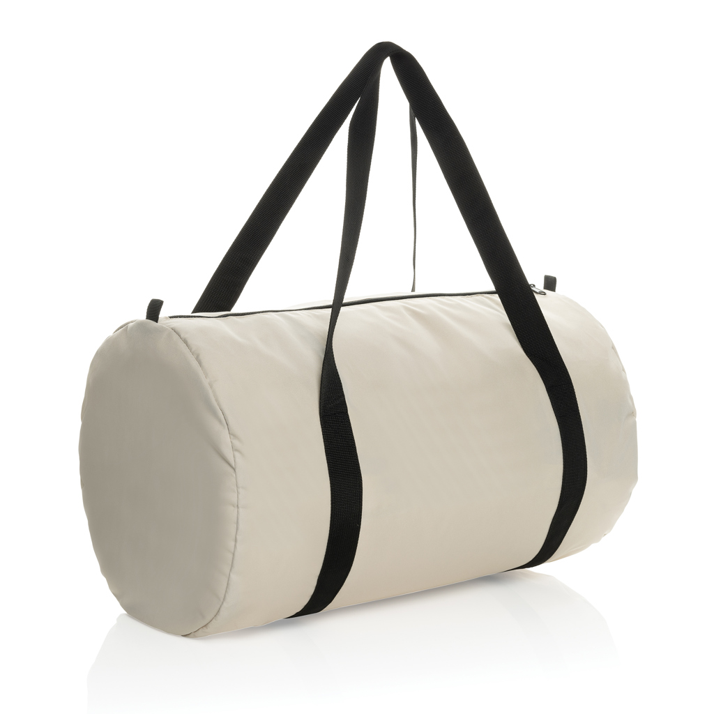 Sac polochon pliable en polyester recyclé rPET Dillon _Blanc cassé