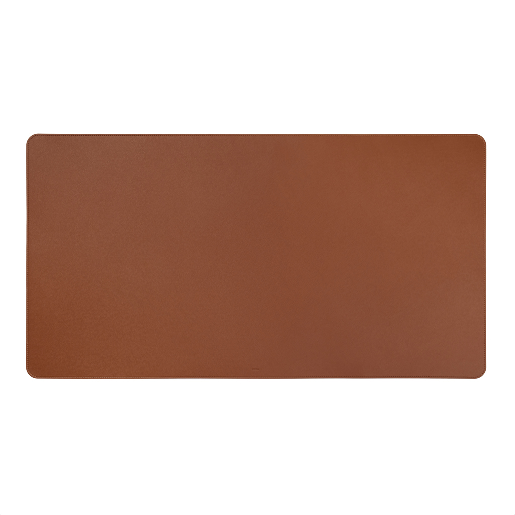 Sous-main en PU et polyester recyclés certifiés Timo_Marron
