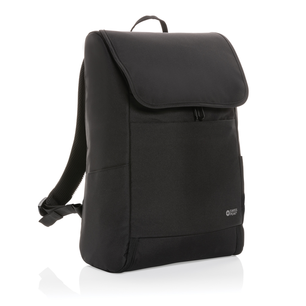 Sac à dos ordinateur 15" en polyester recyclé rPET Swiss Peak Fern 10 L _Noir