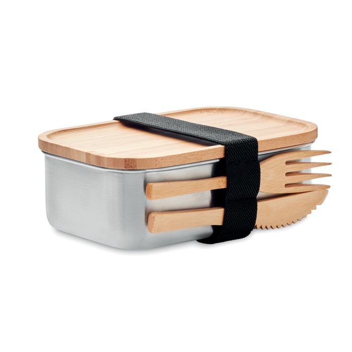 Lunch box en bambou et inox Savanna 600 mL_Bois