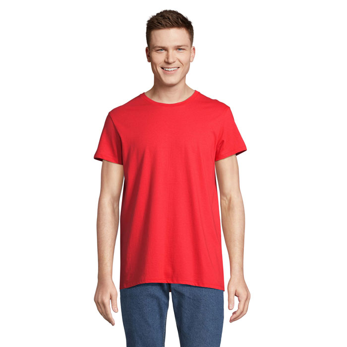 T-shirt unisexe en coton recyclé Re Crusader 150 g_Rouge vif