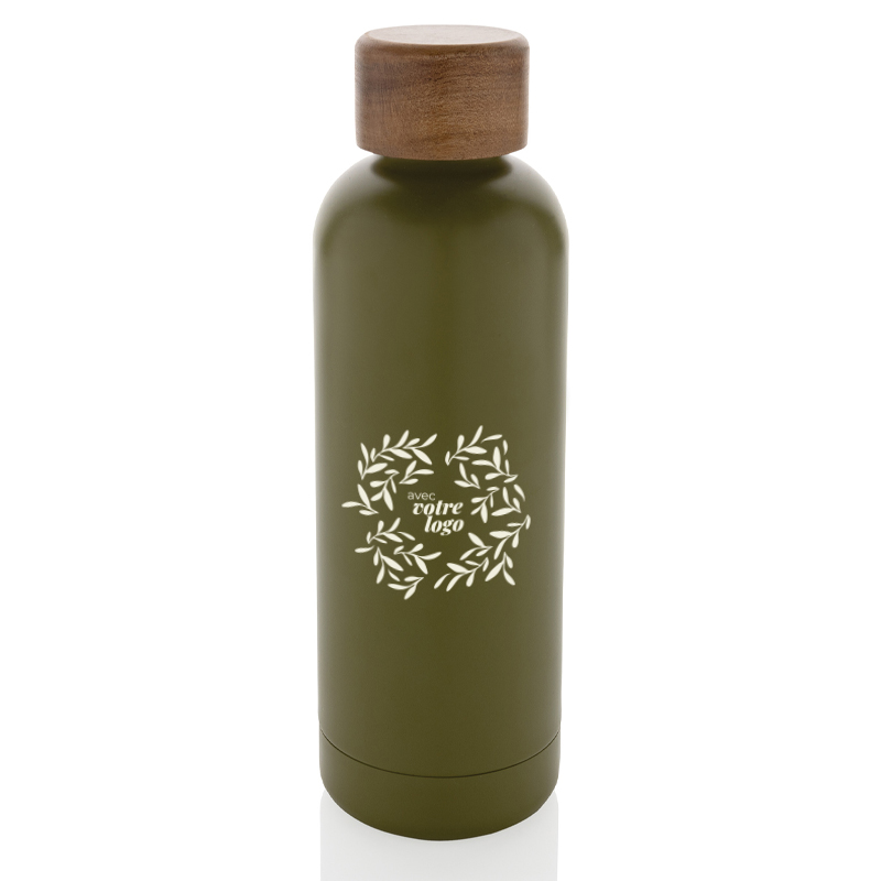 Bouteille isotherme en inox recyclé certifié Wood 500 mL_03