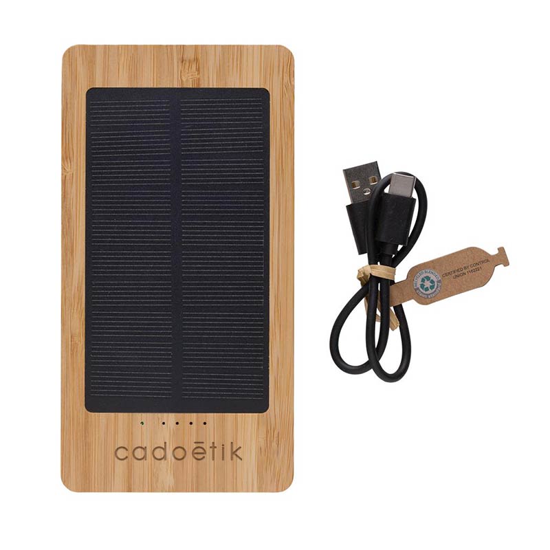 Chargeur solaire en bambou certifié Sunwick_1