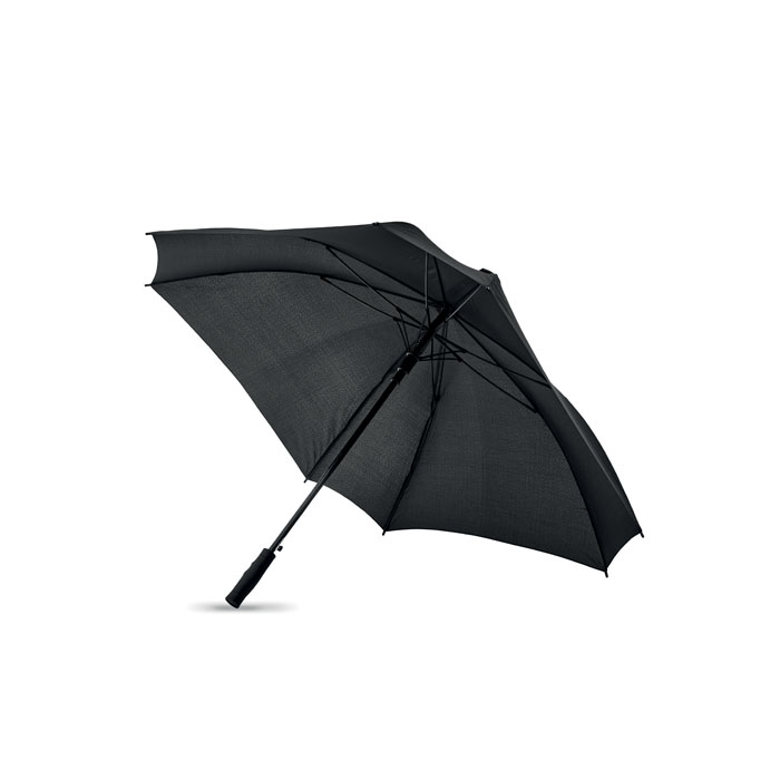 Parapluie droit carré Columbus_Noir
