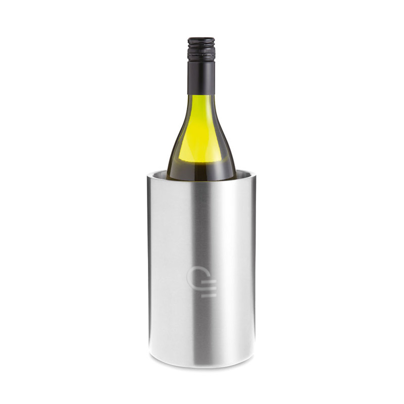 Seau à champagne publicitaire Coolio gris argenté - cadeau d'entreprise