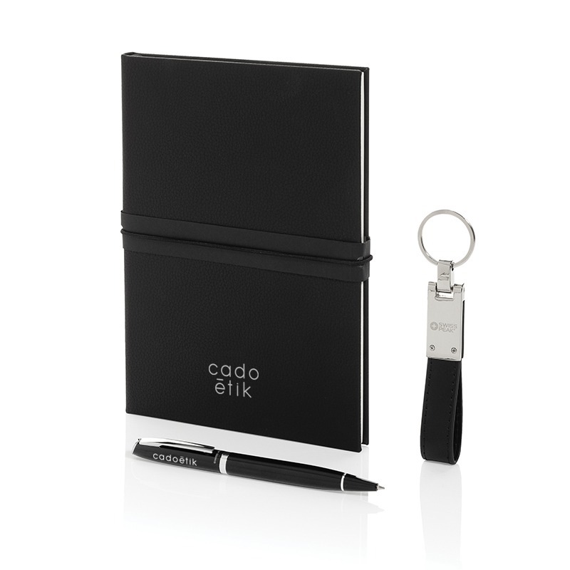 Coffret publicitaire avec carnet A5, stylo et porte-clé Swiss Peak_01