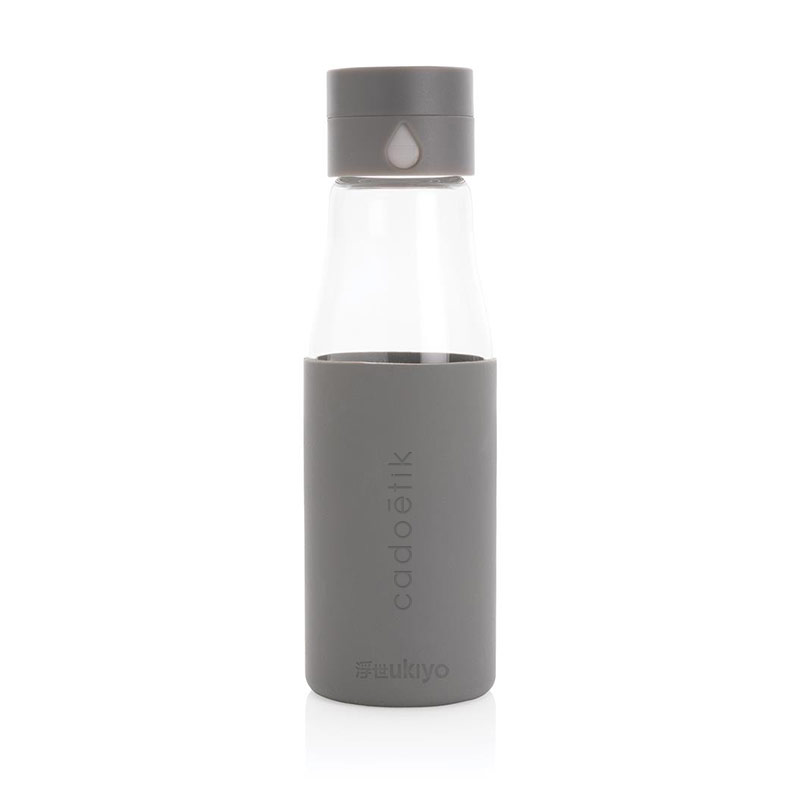 Bouteille publicitaire - Bouteille en verre avec compteur d'hydratation Ukiyo 600 ml_1