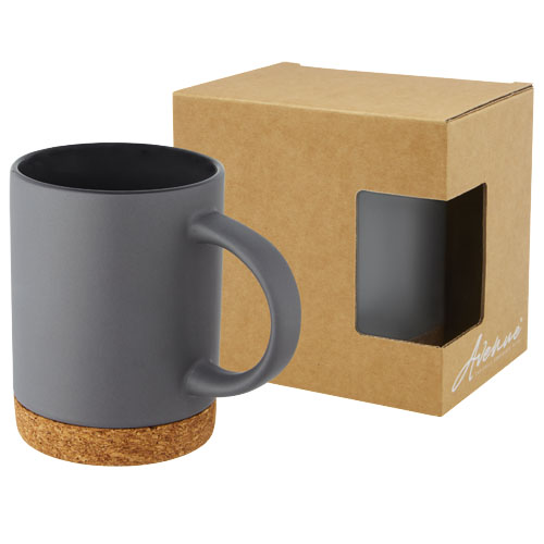 Mug avec base en liège Neiva 425 mL_Gris