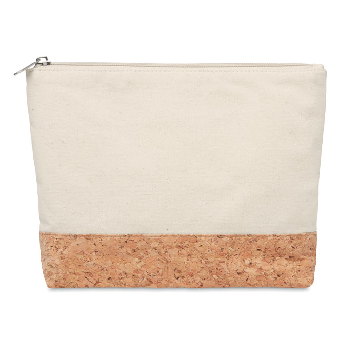 Pochette en coton et liège Porto_Beige