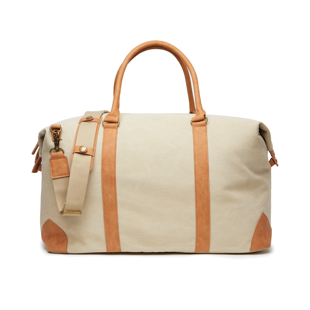 Sac de voyage en toile recyclée et certifiée Vinga Bosler_Beige
