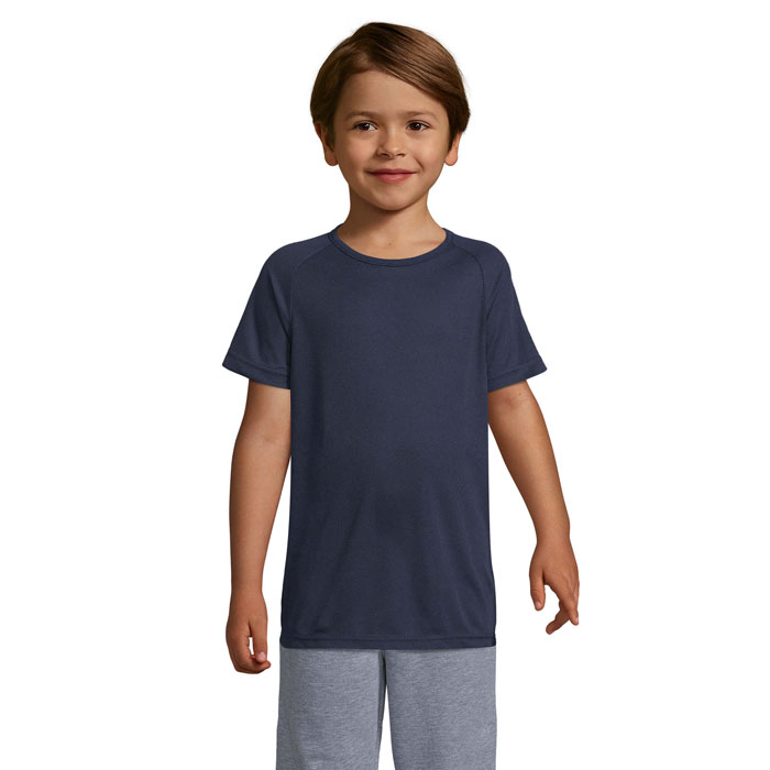 T-shirt sport enfant en polyester certifié Sporty Kids 140 g_French marine