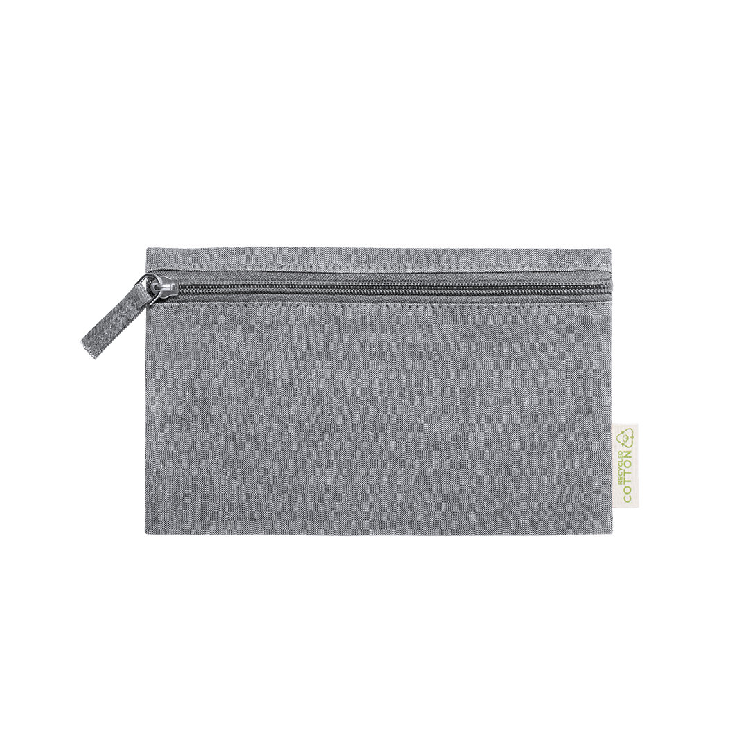 Pochette en coton recyclé Halgar 180 g_Noir