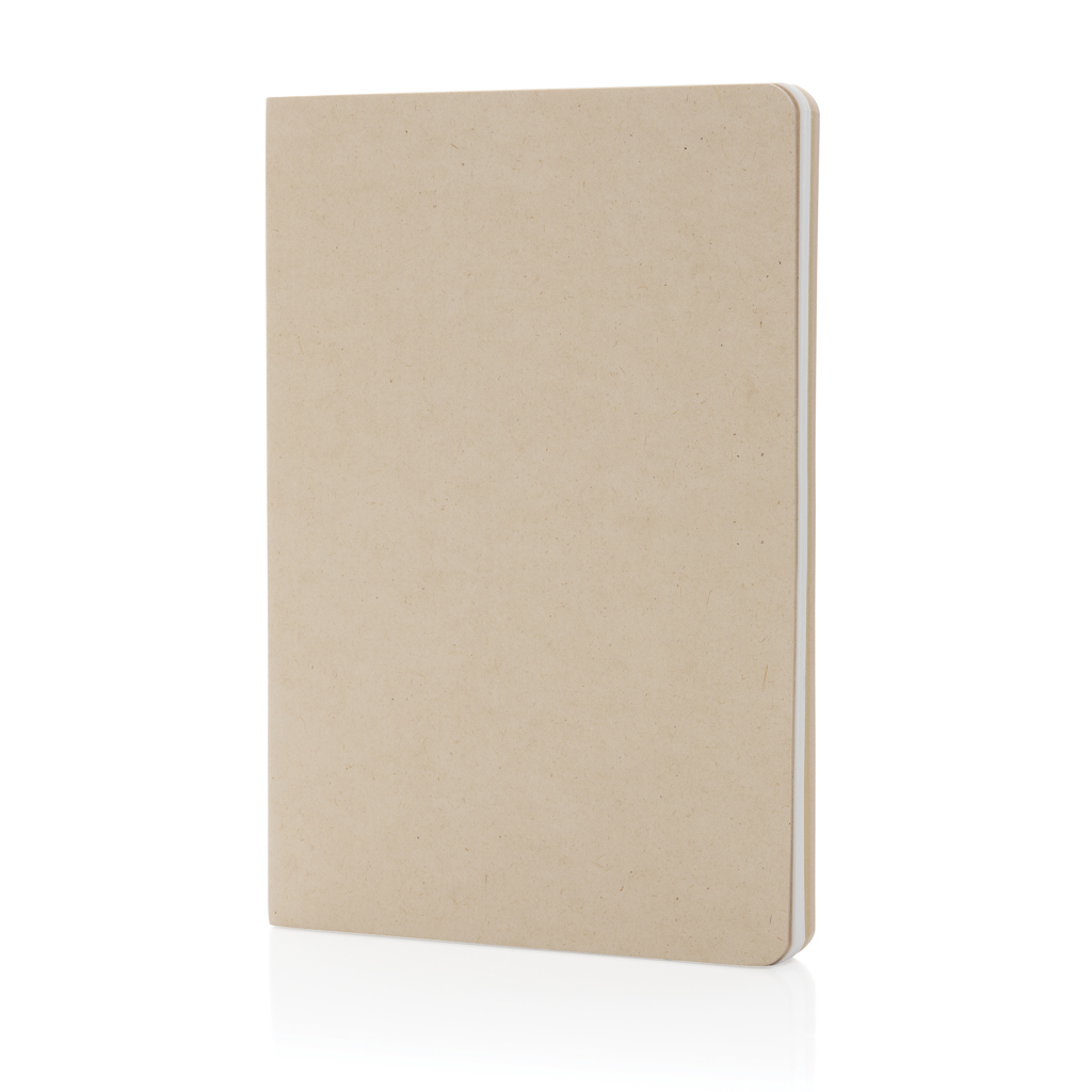 Carnet A5 en papier minéral bambou et canne à sucre Elowen_Marron