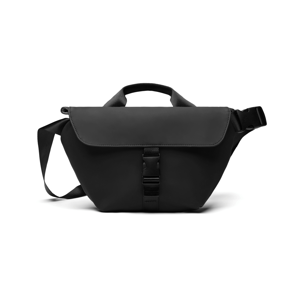 Sac banane en polyester recyclé certifié Vinga Baltimore_Noir