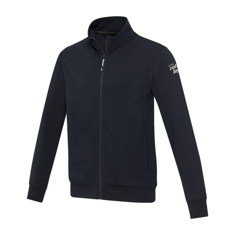 Sweat zippé unisexe en coton et polyester recyclés certifiés Galena 320 g_04