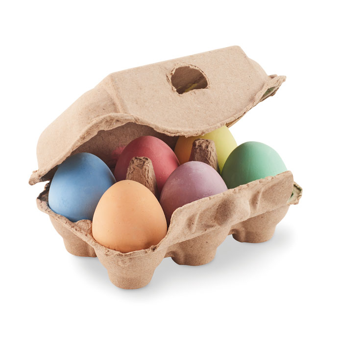 Boîte à œufs 6 craies en carton Tamago_Beige