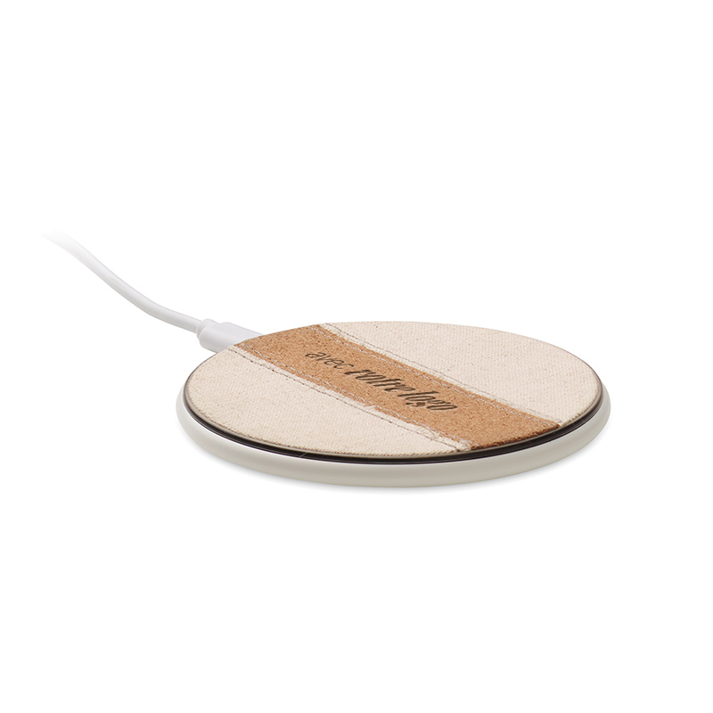 Chargeur à induction en plastique recyclé et liège Cortless _01
