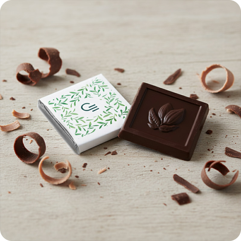 Carré de chocolat avec emballage personnalisé 4 g_00