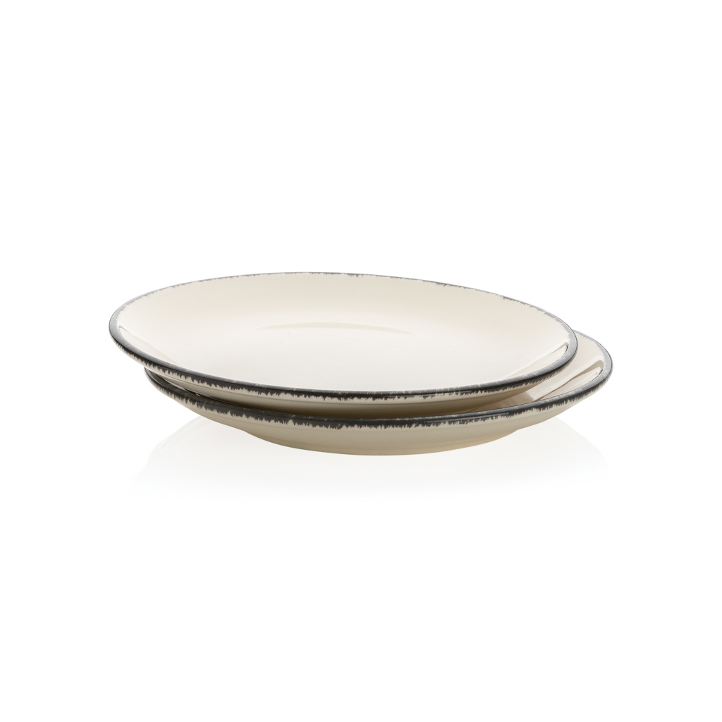 Set de 2 assiettes en céramique Ukiyo_Blanc